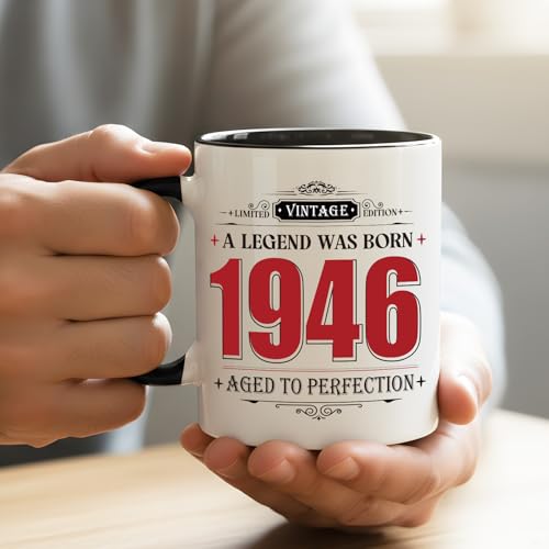 Taza vintage de vidrio para cumpleaños 80 años miniatura 4