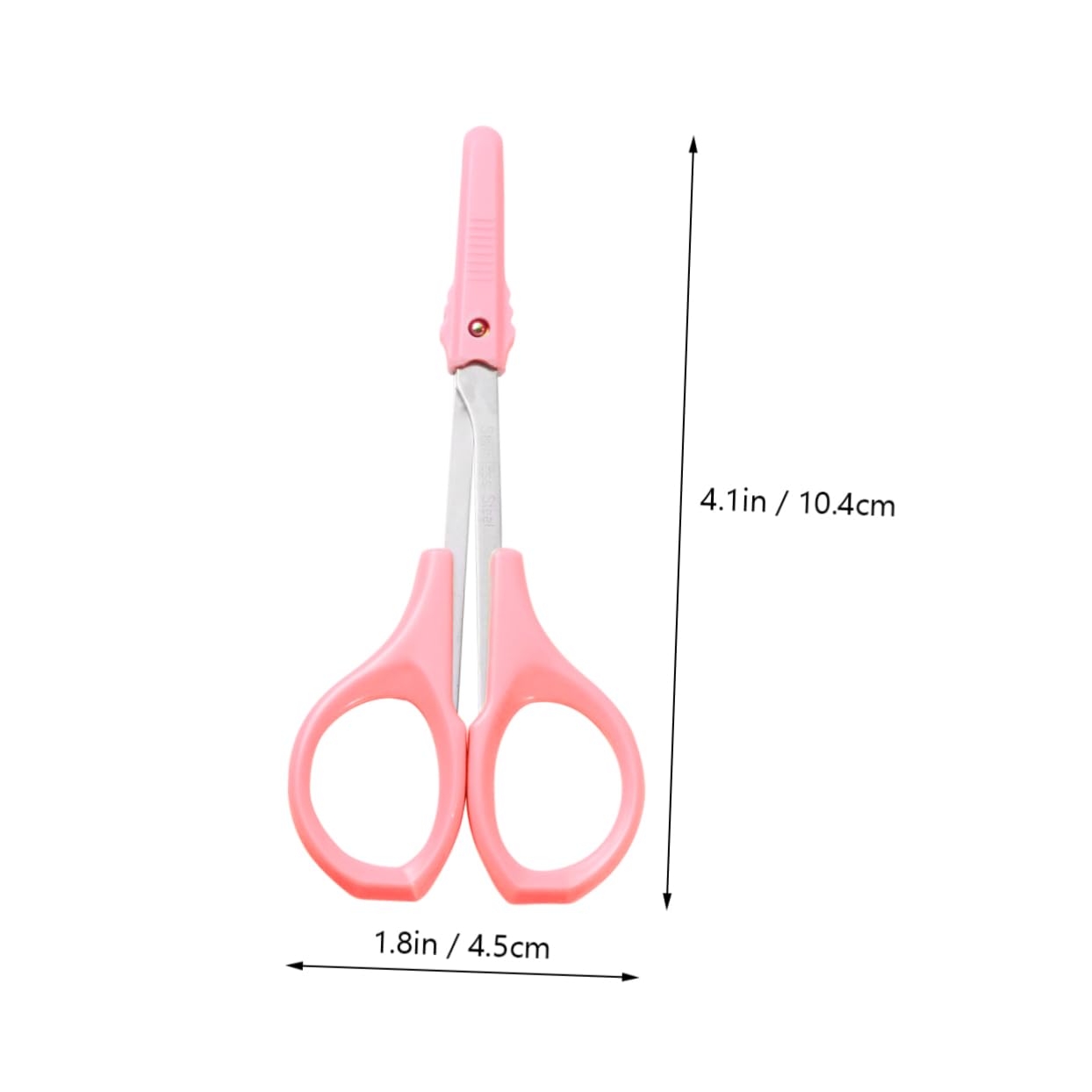 Healeved 3-in-1 Eyelash Brow Cutting Scissors Stainless Steel Beauty Tools Curved Straight Rounded Easy Storage