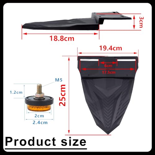Support plaque immatriculation moto Ducati garde-boue queue courte universel - 3