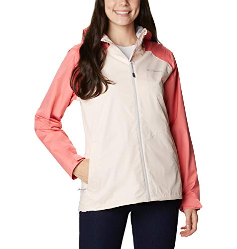 Columbia Jaqueta de chuva feminina Inner Limits II, impermeável e respirável, quartzo pêssego/salmão