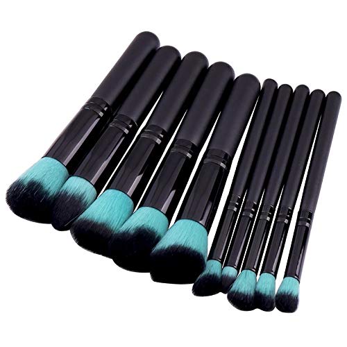 10Pcs Portable Fashion Multifunctional Soft Makeup Brush Set 3cm/1.2inch Wood Tool image 4