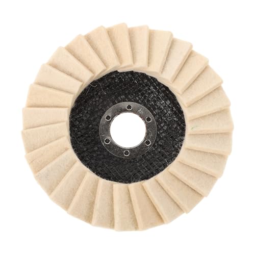 PRETYZOOM Versatile 125mm Wool Felt Polishing Wheel Heat Reduction Design for Plastics Easy to Install