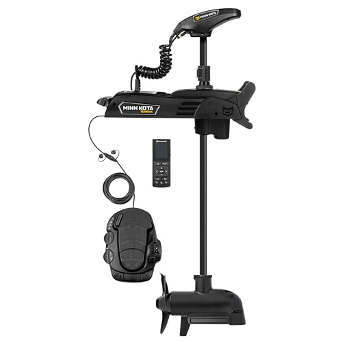 Minn Kota Terrova QUEST Brushless Bow-Mount Electric Trolling Motor with MEGA Side Imaging – 90/115 Lb. Thrust, 45 In. Shaft, Freshwater