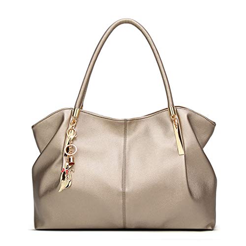 BUKESIYI Femme Sac a main Petit Sacs épaule Sacs bandoulière Faux Cuir Marque CCFR77218 Or