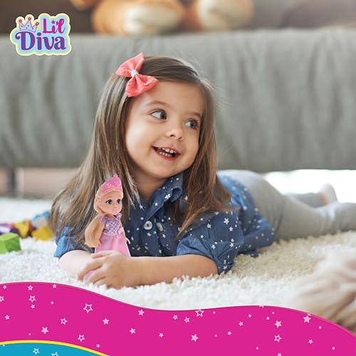 Image of Li'l Diva Princess-Fiona 6 inch Doll|India's First Preschool RolePlay Pretend-Play Doll with Accessories|Birthday Gift|Toy Doll for Girls 3+|Movable Arms & Legs|Beautiful Dress|Elegant Eyes|Soft Hair Play
