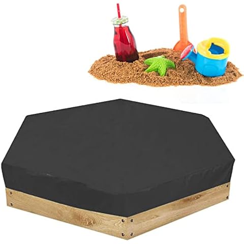 Sandbox Cover, Hexagon Sandboxes Sandpit Cover Oxford Cloth Waterproof Sandbox Canopy Cover