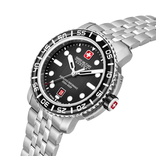Image of Swiss Military HANOWA Black Marlin Black Round DIAL Analog Watch for Men SMWGH0001702