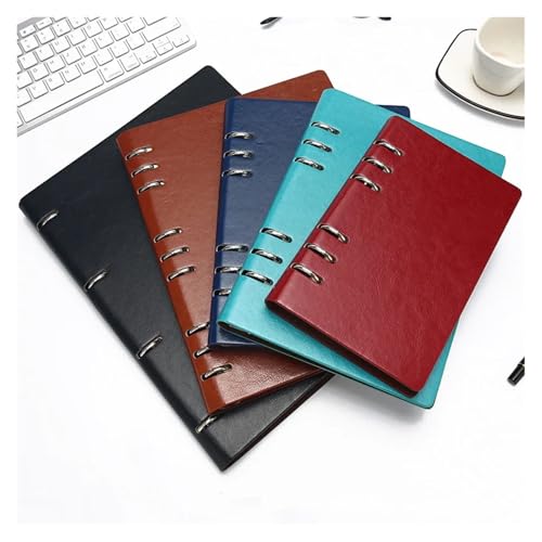 Classeur bloc-notes papeterie A5 bleu cahier feuilles - 5