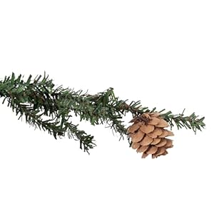 Vickerman 42 Caramel Pine Artificial Christmas Tree Unlit Featuring 1241 PVC Tips Pine Cone Accented Seasonal Indoor Home Decor with Decorative Burlap Base