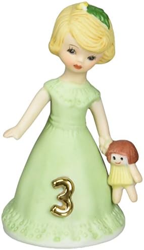Vintage Enesco Growing Up Birthday Girls Figurine Blonde Age 9