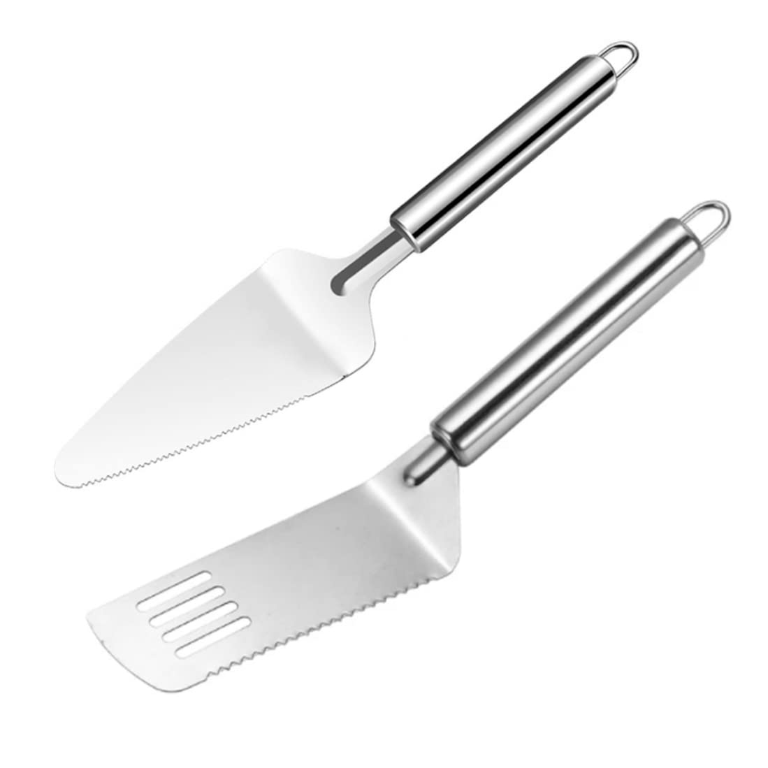 DAGLLGEW Cake Spatulas Set Stainless Steel Wedding Cake Cutter Multi-functional Pie Server for Lasagna Cutting 2Pcs pie server knife