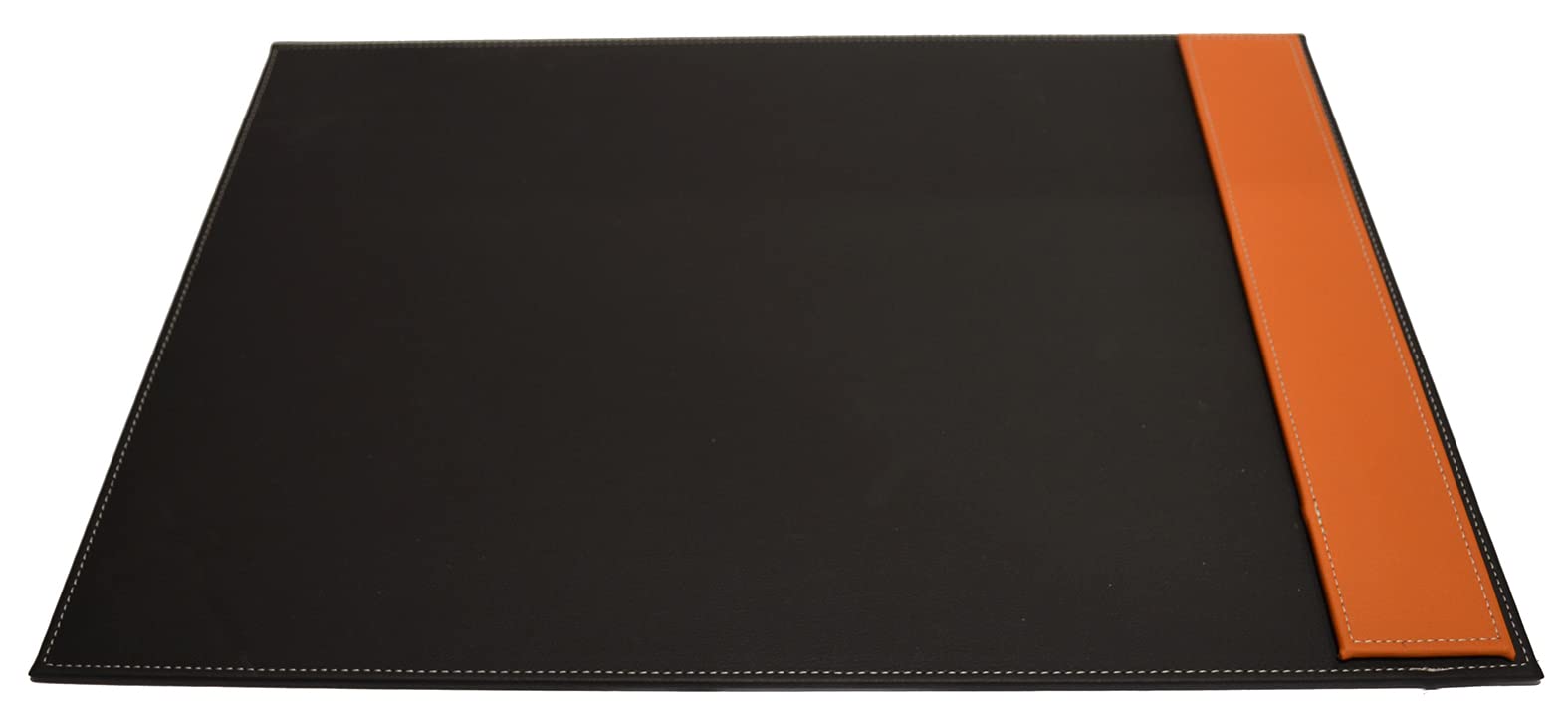 Oggettando - Schreibtischset aus Kunstleder mit Zubehör bestehend aus Schreibunterlage mit Seitenstreifen, Dokumentenablage, Taschenleerer, Stifthalter, Kartenhalter (Orange)