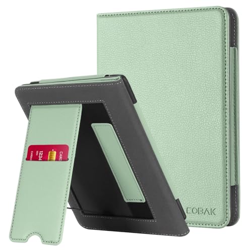 Image of CoBak Case for Ereader - Durable PU Leather Cover with Auto Sleep Wake, Card Slot, Hand Strap Feature - Fits Kindle Paperwhite 11th Generation 6.8 inch Signature Edition 2021 Released