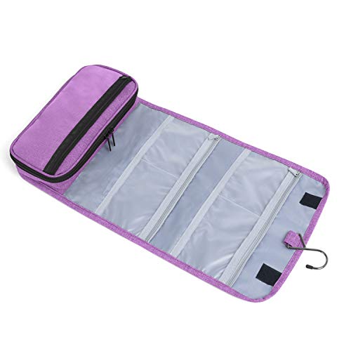 Teamoy Jewelry Roll Bag Travel Hanging Jewelry Organizers - Perfect For Business Trips, Purple (Accessories Not Included) #TOP5