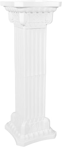 Happyyami Columna griega de columnas romanas con base de estatuilla de resina para decoración de mesa de boda, columna vintage, escultura