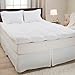 Lavish Home Down Mattress Topper - Full 4-Inch Duck and Goose Feather Bed with Cotton Mattress Topper Cover - Plush Pillow Top for Cushion and Support (White)