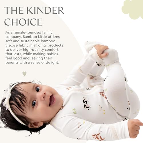 Image of Bamboo Little Soft Baby Footie Pajamas, Baby Clothes, Newborn Sleepers, 95% Viscose and 5% Spandex, 0-24 Months