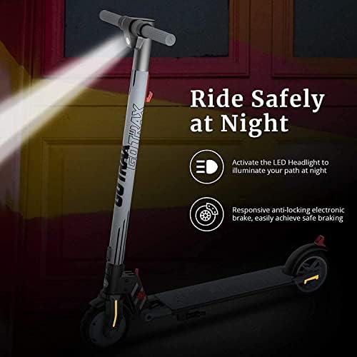 Gotrax Vibe Electric Scooter, Max 11.2Km and 19km/h Speed, 6.5" Solid Rubber Tire and Lightweight Aluminum Alloy Frame, Cruise Control and Foldable Electric Scooters Teens for Ages 13+ 5 41gbSTYfP7L. AC