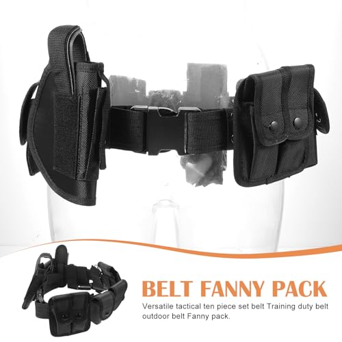 Ceinture multifonction noire à poches multiples pour service