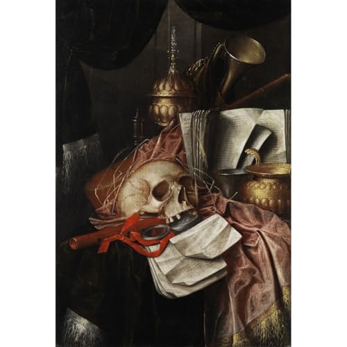 Toile nature morte Vanitas Franciscus Gysbrechts pour grand salon élégant