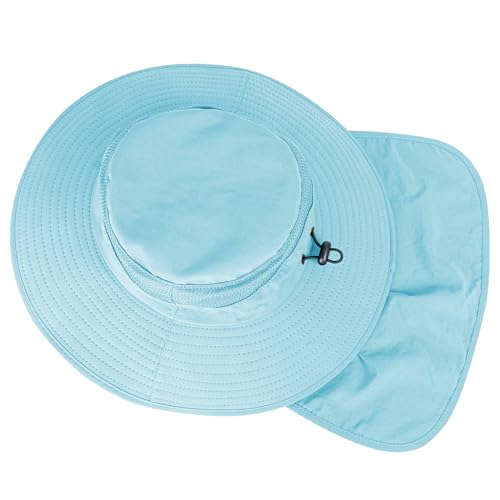 Image of Sun Hats for Men Women Fishing Hat UPF 50+ Breathable Wide Brim Bucket Hats Summer UV Protection Safari Hat with Neck Flap