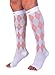 Doc Miller Toeless Compression Socks Women & Men – Open Toe, 20-30mmHg, Knee-High, Lightweight, Calf Support, Shin Splints, Varicose Veins Comfort, 1 Pair, Argyle