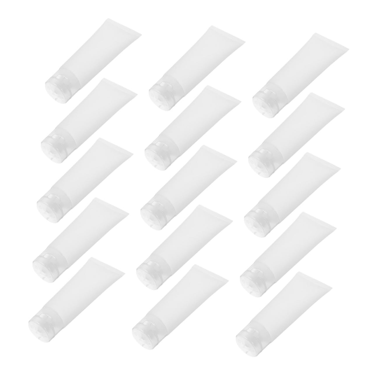 Ipetboom Kit 50 Pezzi Tubetti Trasparenti Ricaricabili da Viaggio 50ml in Pp e Pe, Bottiglie Compatte per Lozione, Shampoo e Dentifricio, per Uso Quotidiano e Viaggi