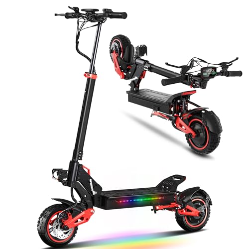 Patinete Eléctrico Adulto Plegable 11” Off Road, Autonomía 50 55KM, Velocidad Máx 25 km/h, Batería 48V 18Ah, Doble Suspensión, Doble Freno de Disco, Scooter Eléctrico Potente Todo Terreno