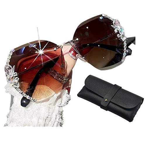 2022 New Woman Sunglasses for Beach Summer with Eyeglass Case, Sunglasses Womens Trendy Fashion Woman Sun Glasses