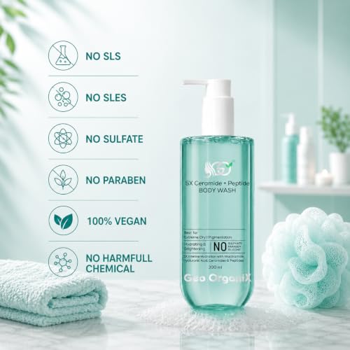 Image of 5X Ceramide + Peptide Hydrating Body Wash, 300 ml, Pack of 3