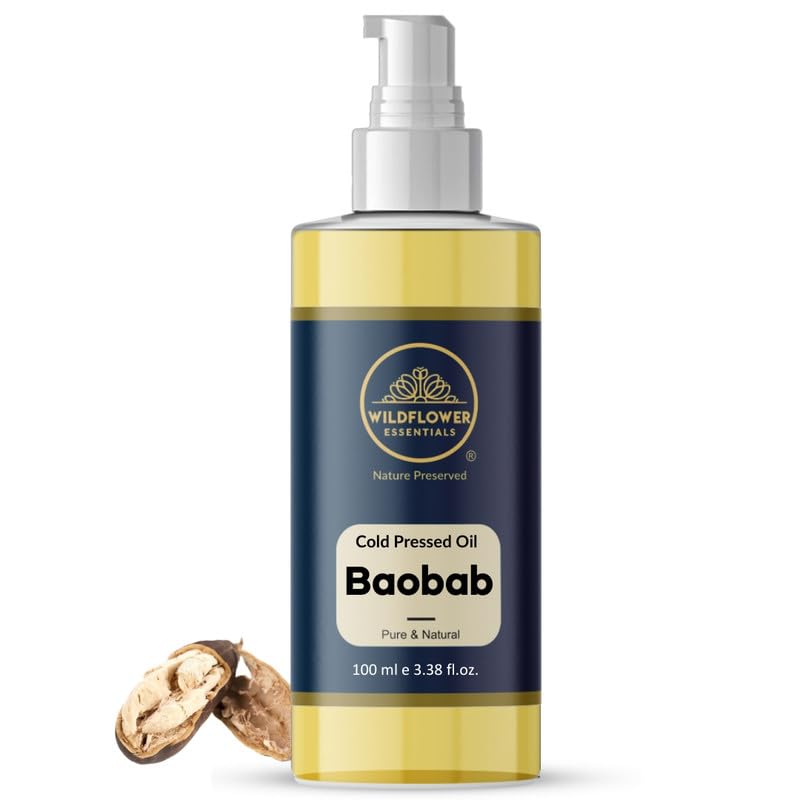 Wildflower Essentials Baobab Oil Cold Pressed for Face Skin Hair & Body Hydration Pure & Natural (100ml)-image-22