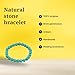 DHYANARSH Natural Phiroza Stone Bracelet 8mm - Gorgeous Healing Gemstones for Men/Women