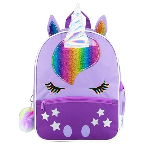 Harry Bear Unicorn School Backpack with Pom Pom Cover