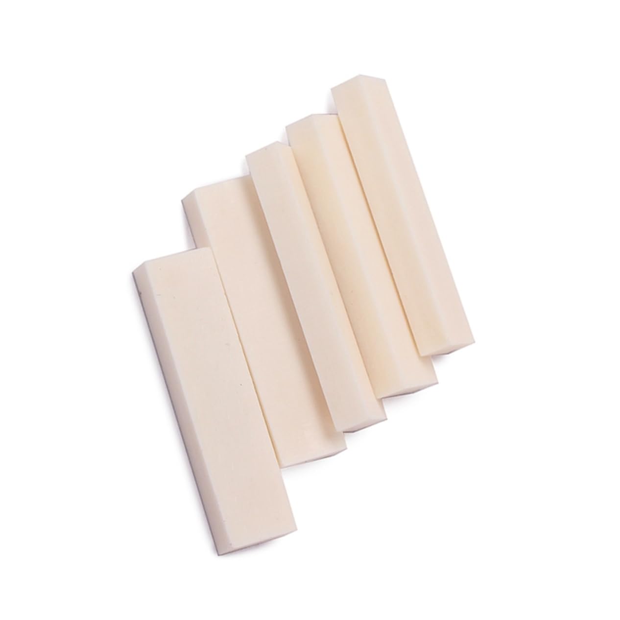 VICASKY Lightweight Beef Bone Nut Saddle Blank 40x10x5mm 5pcs Set Easy to Use for Guitar Mandolin Banjo Ukulele Appearance