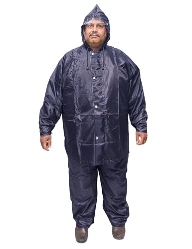 Image of Goodluck 100% waterproof Raincoat Big Size /Rainsuit /Rainwear for mens, sturdy, reusable, suited for plus size