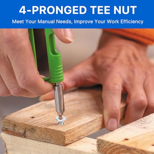 Akamino 4-PRONGED TEE NUT01 100 Pack 1/4"-20 T-Nut, 304 Stainless Steel Threaded Insert thumb #6