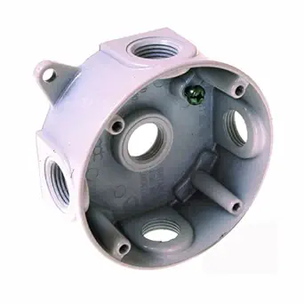 Hubbell-Bell 5361-1 5-1/2-Inch Outlets 4-Inch Round Weatherproof Splice Box