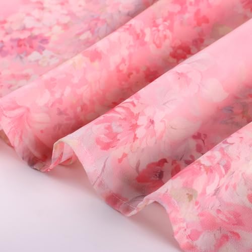 Image of Scarlet Darkness Floral Dress for Women Summer Puff Sleeve Square Neck A Line Flowy Wedding Guest Tea Party Dresses