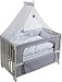 Produktbild roba Beistellbett, Roombed, Babybett 60x120 cm' Rock Star Baby 2, Anstellbett zum Elternbett mit kompletter Ausstattung