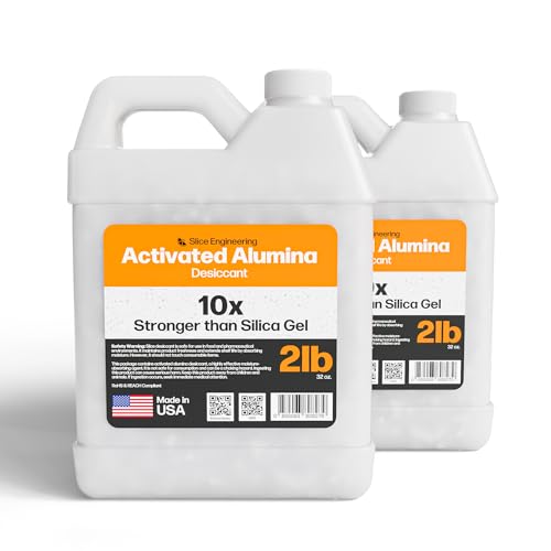 Slice Engineering (4lb) Activated Alumina Desiccant | 10X More Powerful Than Silica Gel | Infinitely Rechargeable | Prevent Wet Filament | Reusable Desiccant | Made in The USA