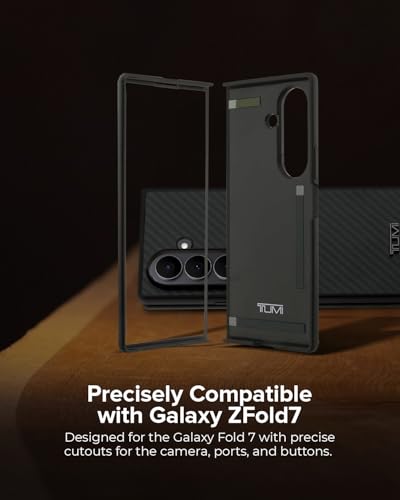 Image of TUMI [Official Licensed] 4G PU Case with Big 4G Logo & Classic Logo Protective Case /Cover Designed for Galaxy Z Fold 7 (2025) - Brown