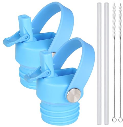 Image of Straw Lid for Hydro Flask Standard Mouth 18 oz 21 oz 24 oz Top Lids with Straw for Iron Flask Narrow Mouth 20 24 32 64 oz,Sports Water Bottle Accessories Replacement Dust Cover Straw Cap (Patented)