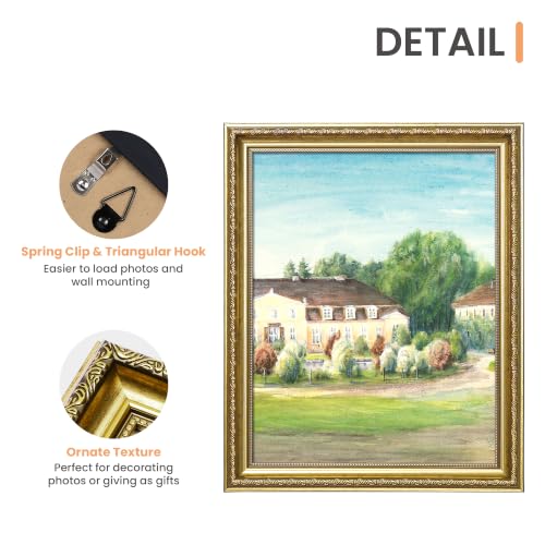 Image of upsimples Vintage 11x14 Picture Frame, Antique Gold Frames, 2 Pack