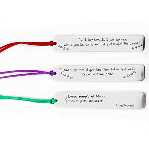 Osmit Punto de libro personalizado de aluminio, marcapáginas