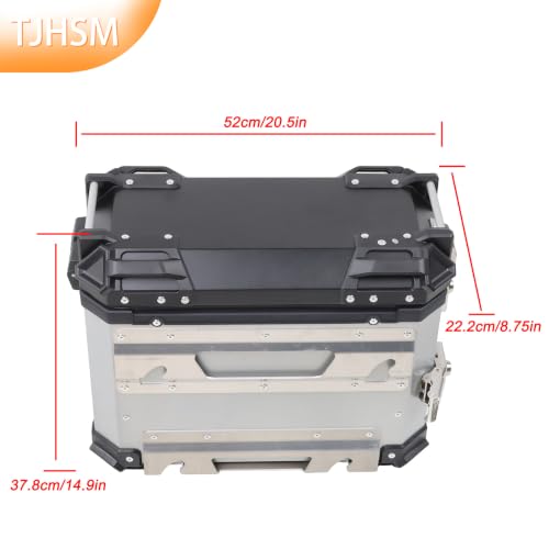 Caja lateral rígida para motocicleta 36L Silver Hard Side Saddlebag Box miniatura 2