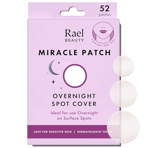 Rael Miracle Anti Pickel Patch über Nacht - Korean Skincare, Pimple Patches für das Gesicht, Extra Starke Haftkraft, Hydrokolloid Akne Pflaster, Vegan, Tierversuchsfrei, 3 Größen (52 Stück)