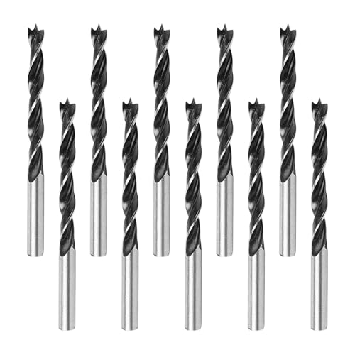 3mm Drill Bit Set, 10Pcs Wood Drill Bits 3mm, Auger Drill Bit Carbon Steel Drill Bits, Clean and Efficient Drilling for Wood