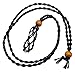 WTYYC 2 Pack Collana Corda Vuota Meditazione Meditazione Stone Stand Natural Quartz Crystal Guarigione Pietre Chakra Punto a Rete Amuleto Amuleto (Color : Svart, Dimensione : 2pcs)