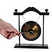 HOMSFOU 1 Set Gong with Stand and Mallet Feng Shui Brass Gong Chinese Gong Desktop Vintage Chimes Asian Gong Bell Chinese Traditional Desk Bell Percussion Instrument