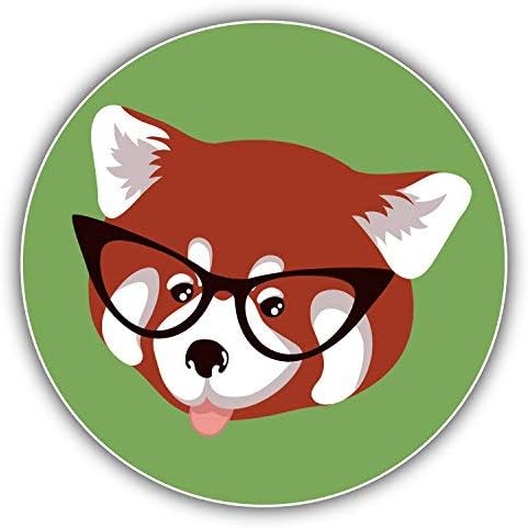 Lámina magnética de vinilo para taquillas, coches, carteles, frigoríficos, 5.0 x 5.0in, diseño de oso panda rojo